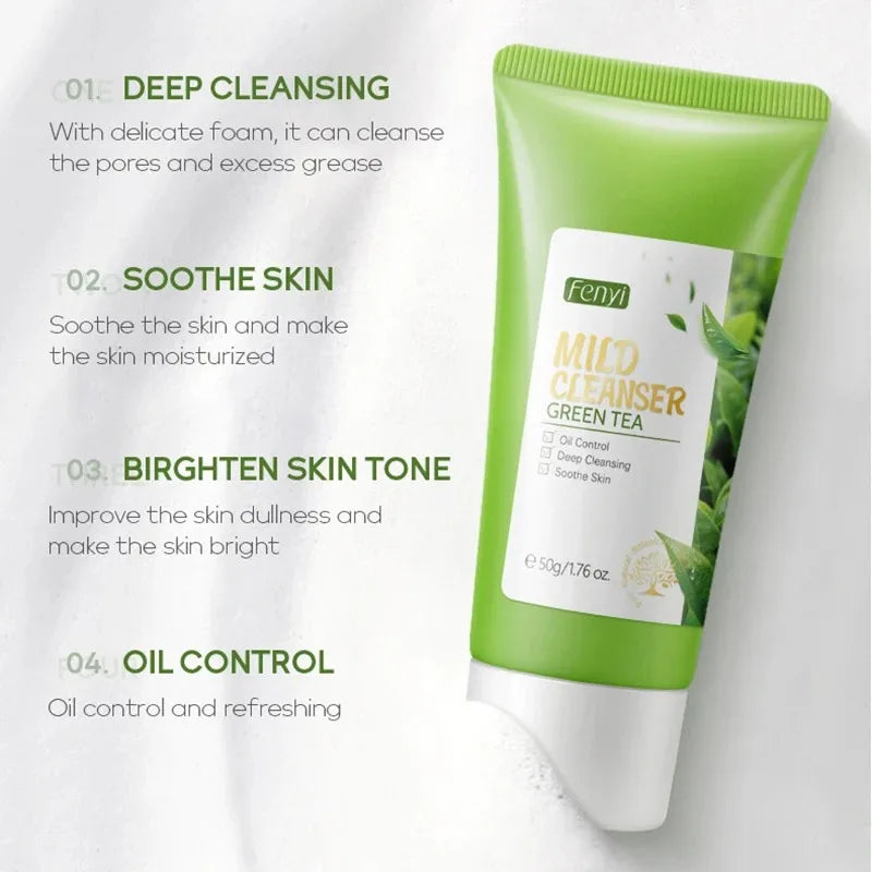 Vitamin C Facial Cleanser Skin Cleansing Moisturizing Anti Acne Blackhead Remove Skincare Face Wash Foam Face Cleanser Skin Care