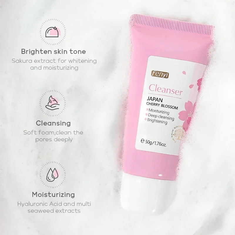 Vitamin C Facial Cleanser Skin Cleansing Moisturizing Anti Acne Blackhead Remove Skincare Face Wash Foam Face Cleanser Skin Care