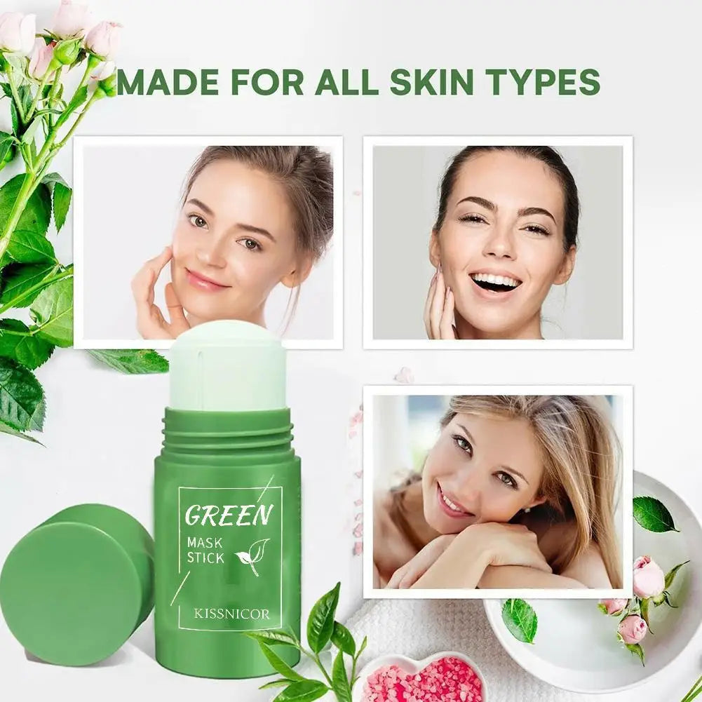 Green Tea Face Cleansing Mask Stick Shrink pores Deep Blackhead Remover facial Cleansing Moisturizing Mask skin care