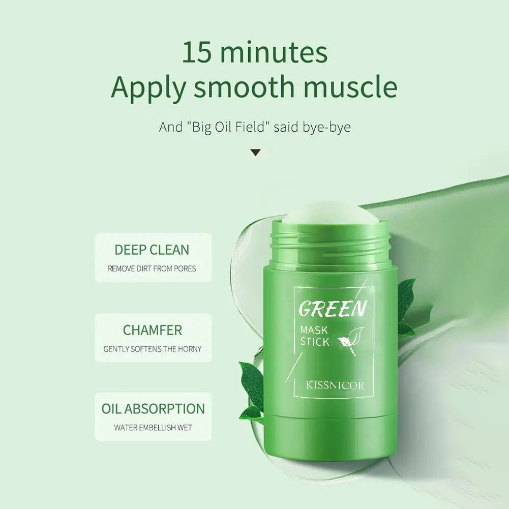 Green Tea Face Cleansing Mask Stick Shrink pores Deep Blackhead Remover facial Cleansing Moisturizing Mask skin care