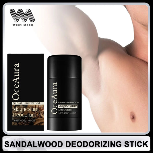 Sandalwood Deodorant Cream for Men Reduce Underarm Odor Long Lasting Fragrance Sweat Removal Dry Sooth Skin Antiperspirant Stick