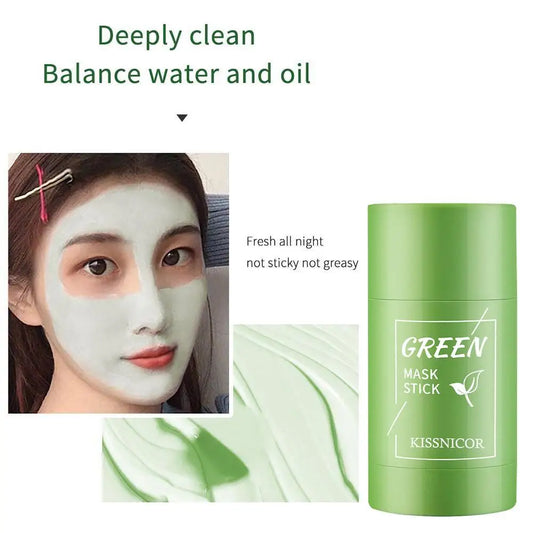 Green Tea Face Cleansing Mask Stick Shrink pores Deep Blackhead Remover facial Cleansing Moisturizing Mask skin care