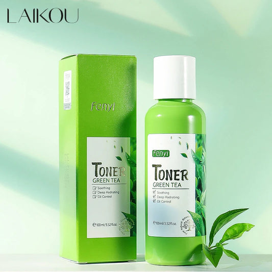 LAIKOU Green Tea Face Tonic Hydration Smooth Facial Toner Skin Care Oil Control Nourishing Moisturizing Brightening Soften Skin
