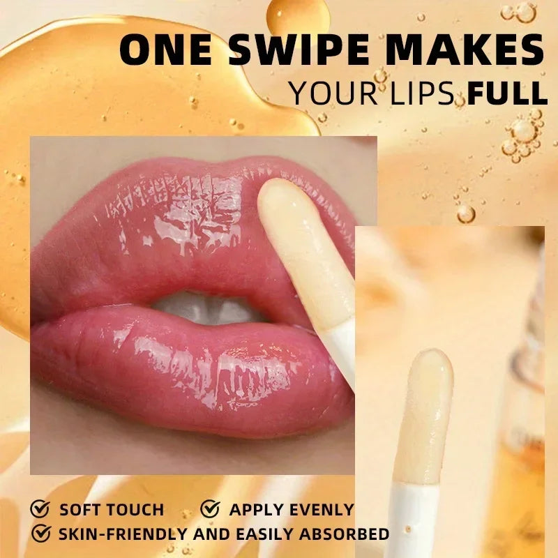 Natural Lip Plumper and Lip Care Serum, Lip Enhancer for Fuller, Lip Mask, Beautiful Fuller, Hydrating & Reduce Fine Lines 7ML