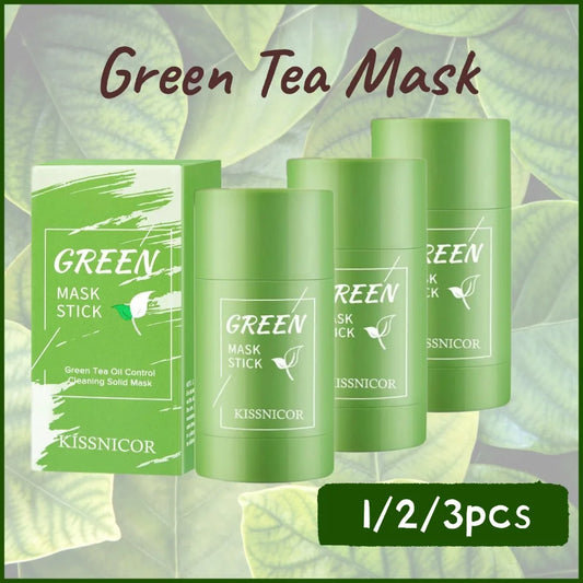 Green Tea Face Cleansing Mask Stick Shrink pores Deep Blackhead Remover facial Cleansing Moisturizing Mask skin care